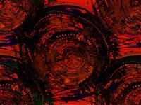 Peter Parling- Big Circles- Dark Red